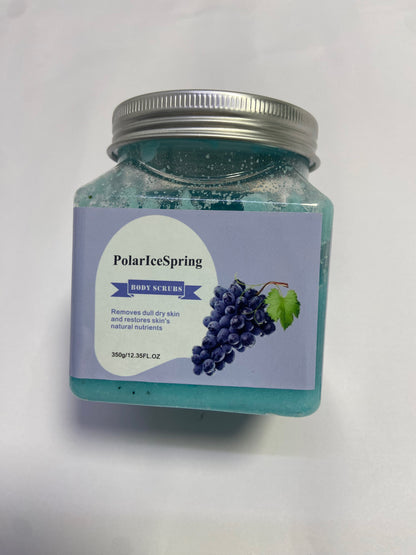 PolarIceSpring Grape Body & Foot Scrub - Improves the elasticity and firmness of skin - Removes dead skin cells, and tighten and tone skin - The best stocking stuffer.
