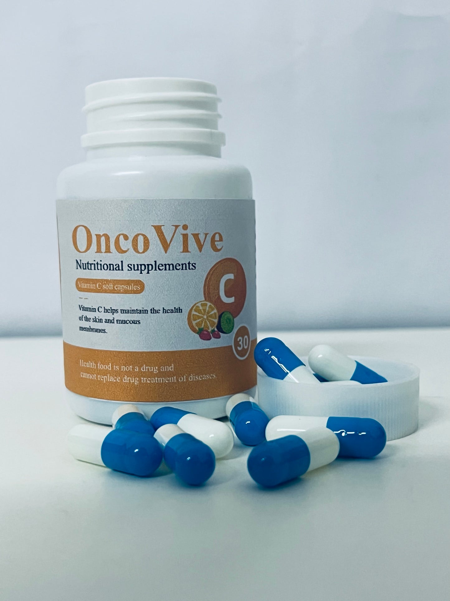 OncoVive Vitamin C Soft Capsules, Nutritional Supplements for Skin and Mucous Membrane Health