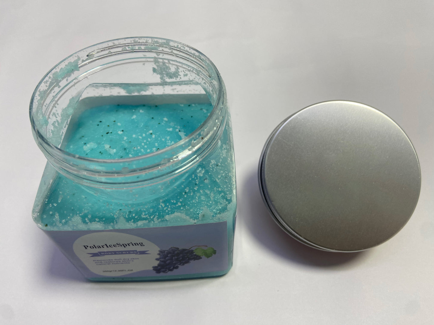 PolarIceSpring Grape Body & Foot Scrub - Improves the elasticity and firmness of skin - Removes dead skin cells, and tighten and tone skin - The best stocking stuffer.