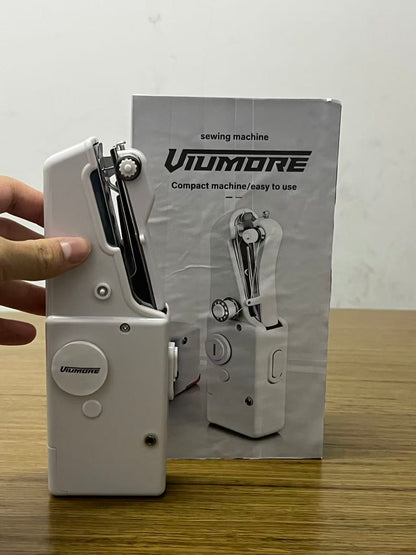 Viumore Mini Handheld Sewing Machine, Portable Electric Small Sewing Machine for Home, Compact Handheld Stitcher for DIY Clothing Repair, Easy to Use