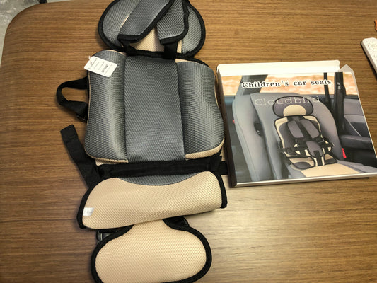 Cloudbird Inflatable Booster Car Seat | Blow up Narrow Backless Booster Car Seat for Travel | Portable Booster Seat for Toddlers, Kids, Child | Black/Gray