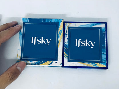 Ifsky Eye shadows 9 Colors Blue Eyeshadow Palette,Mardi Gras Carnival Pressed Pigment Glitter, Corpse Bride Waterproof Eye Shadow Pallete Metallic Silver Matte Shimmer Makeup Powder Long Lasting,Blue