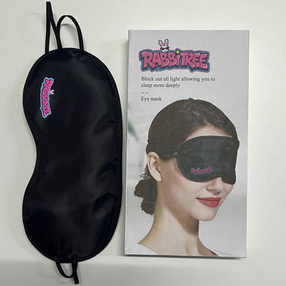 RABBITREE Silk-Like Sleep Eye Mask, 100% Light Blocking, Soft Breathable Fabric, Adjustable Strap, Eye Blindfold for Travel, Nap & Night Sleep