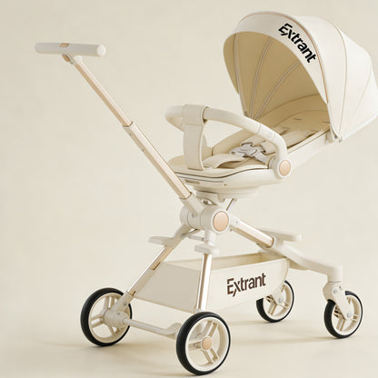 Extrant Reversible Baby Stroller, Foldable Lightweight Baby Stroller, Reclining Infant Stroller for Newborns & Toddlers, Travel-Friendly Baby Strollers