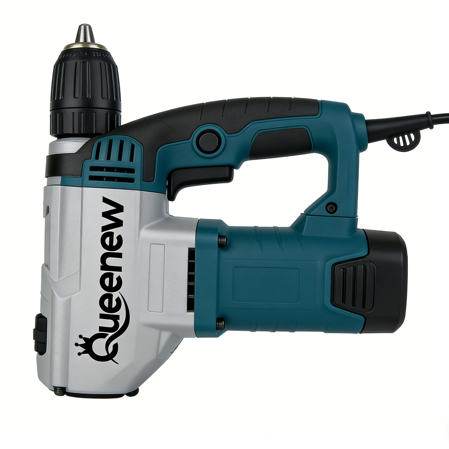 Queenew Multi-Function Hammer Power Drills, High-Power Household Electric Drills, Industrial Grade Drilling Tools for Concrete, Wood & Metal, Drill Set