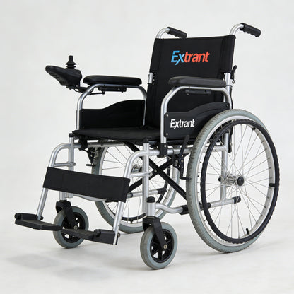 Extrant Foldable Electric Wheelchair, Lightweight Aluminum Alloy Mobility Scooter, Reclining Power Wheelchair for Seniors & Disabled, Long-Lasting Battery Electric Wheelchairs