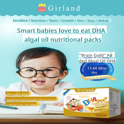 Girland Baby foods Organic Vitamin C DHA Omega 3Supplements for Supports Adults Kids Brain Heart Immune Function Healthy