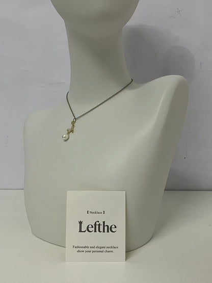 【Lefthe Dainty Pearl Pendant Necklace】—— Elegant Minimalist Jewelry for Everyday Charm