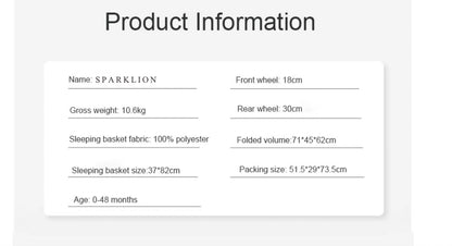 SPARKLION Baby strollers Newborns and up 2-in-1 Infant Newborn Toddler Pram Convertible Foldable Standard Baby Carriage for 0-36 Months Old Babies(Black)