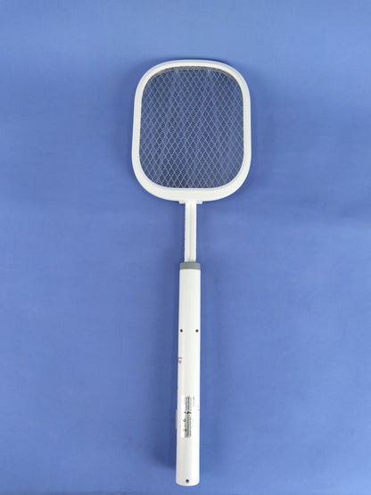 ELWIAE Foldable & Telescopic Electric Mosquito Swatter, 2-in-1 UV Mosquito Killer Lamp, Rechargeable Fly Zapper with 3-Layer Safety Mesh, Long-Lasting Lithium Battery, Base & LED Light, Physical Pest Control for Home Use