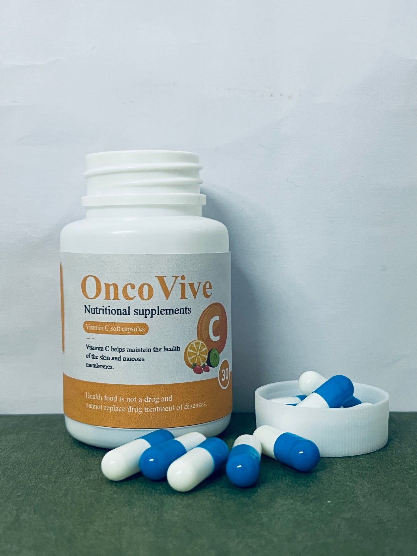 OncoVive Vitamin C Soft Capsules, Nutritional Supplements for Skin and Mucous Membrane Health