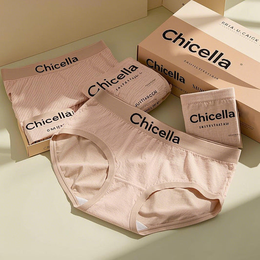 Chicella Panties Girls' Stretch Cotton Hipster Briefs (4 Pack)