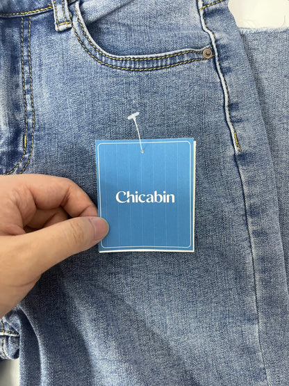 【Chicabin Light Blue Elastic Jeans】—— Stylish & Comfortable Daily Bottoms