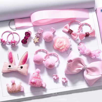 RINGBABY Hair clamps,Baby Girl's Hair Clips Cute Hair Bows Baby Elastic Hair Ties Hair Accessories Ponytail Holder Hairpins Set For Baby Girls Teens Toddlers, Assorted styles