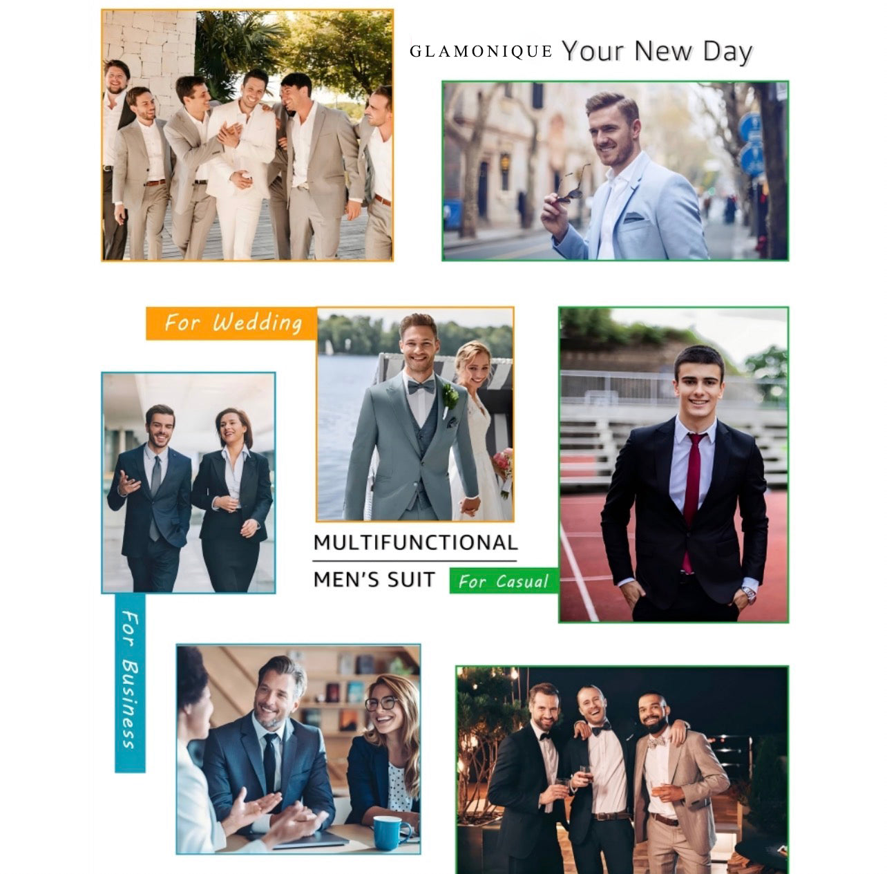 GLAMONIQUE Suits Men's Brilliant Silk Blazer for Casual Groom Party,Shawl Lapel One Button Suit Jacket