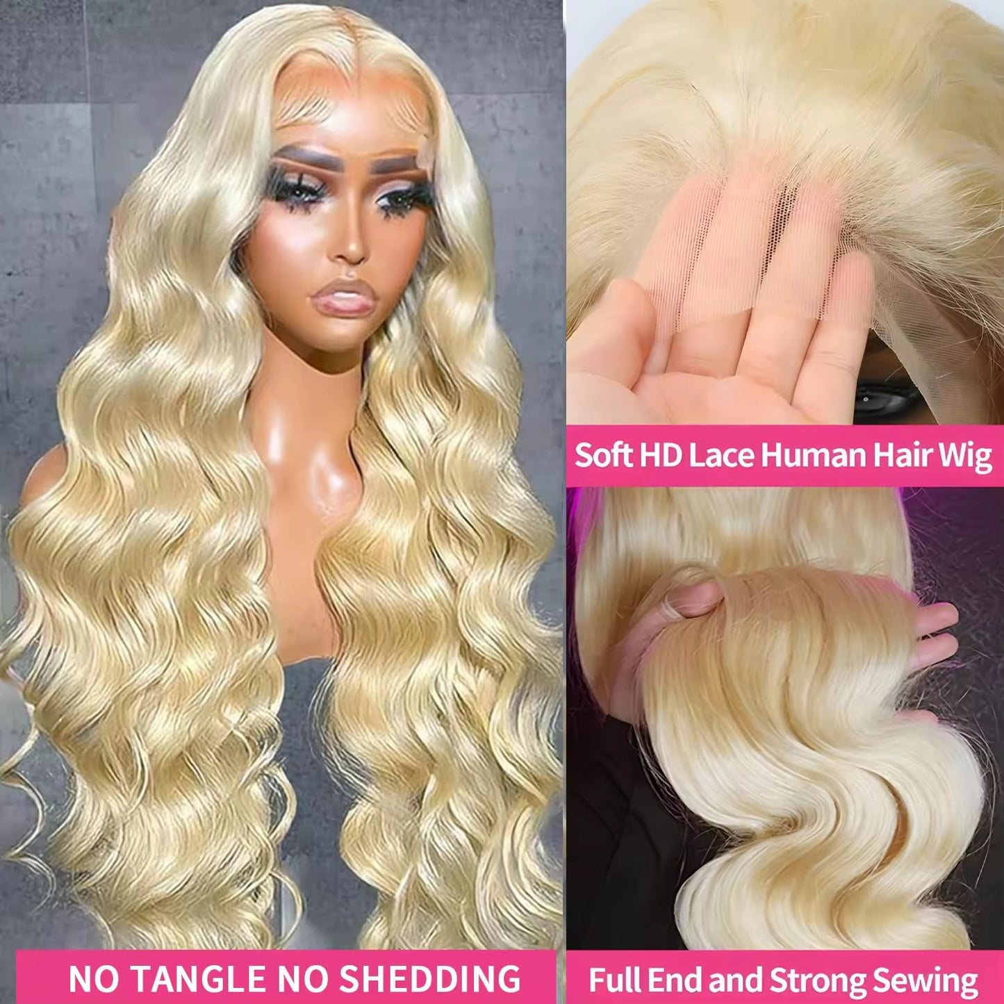Ninelf Wigs,Lace wig, long wavy hair for women, full head cover with natural and fashionable style