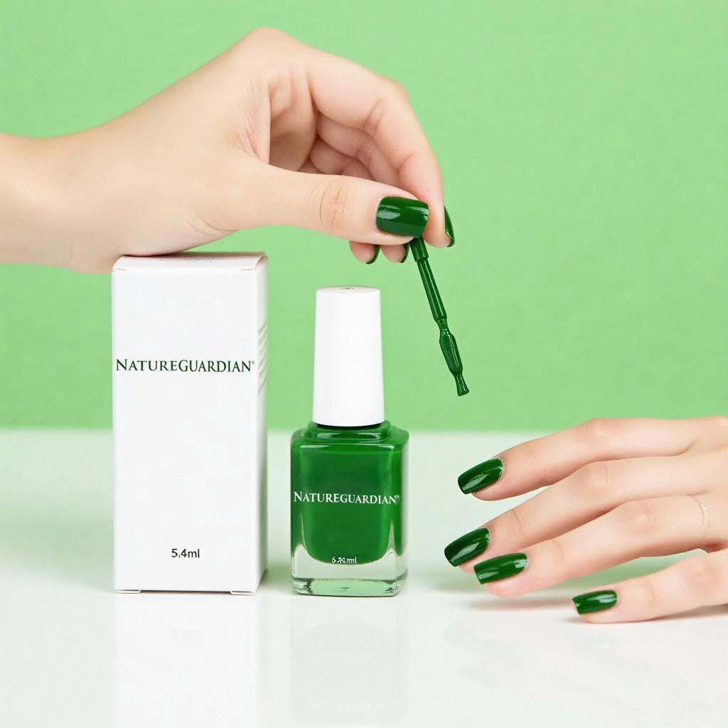 NatureGuardian Dark Green Gel Nail Polish, 1Pcs Emerald Green Gel Polish Green Color Nail Polish Gel High Gloss Soak Off U V Gel Nail French Nail Manicure Salon DIY