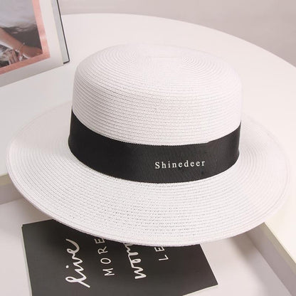 Shinedeer Hats Sun Hats for Women Wide Brim Straw Boater Hat Foldable Packable Beach Hat for Summer