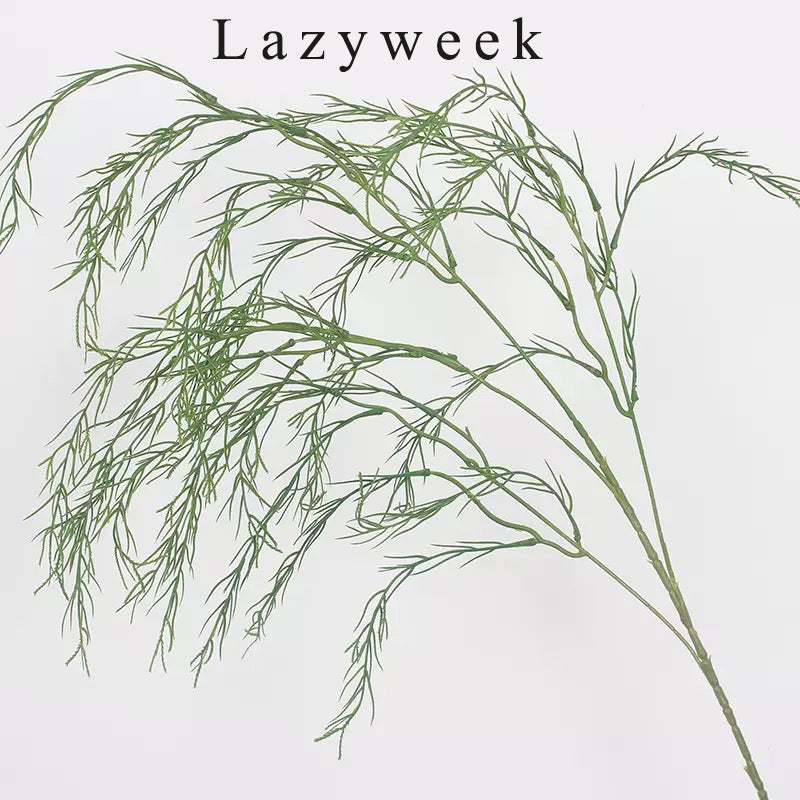 Lazyweek Artificial plants, other than Christmas trees Artificial Radix Asparagi Fern Bush Faux Asparagus Fern Indoor Plant Greenery Stems Plants for Vase Bouquets Home Office Wedding Greenery Decor