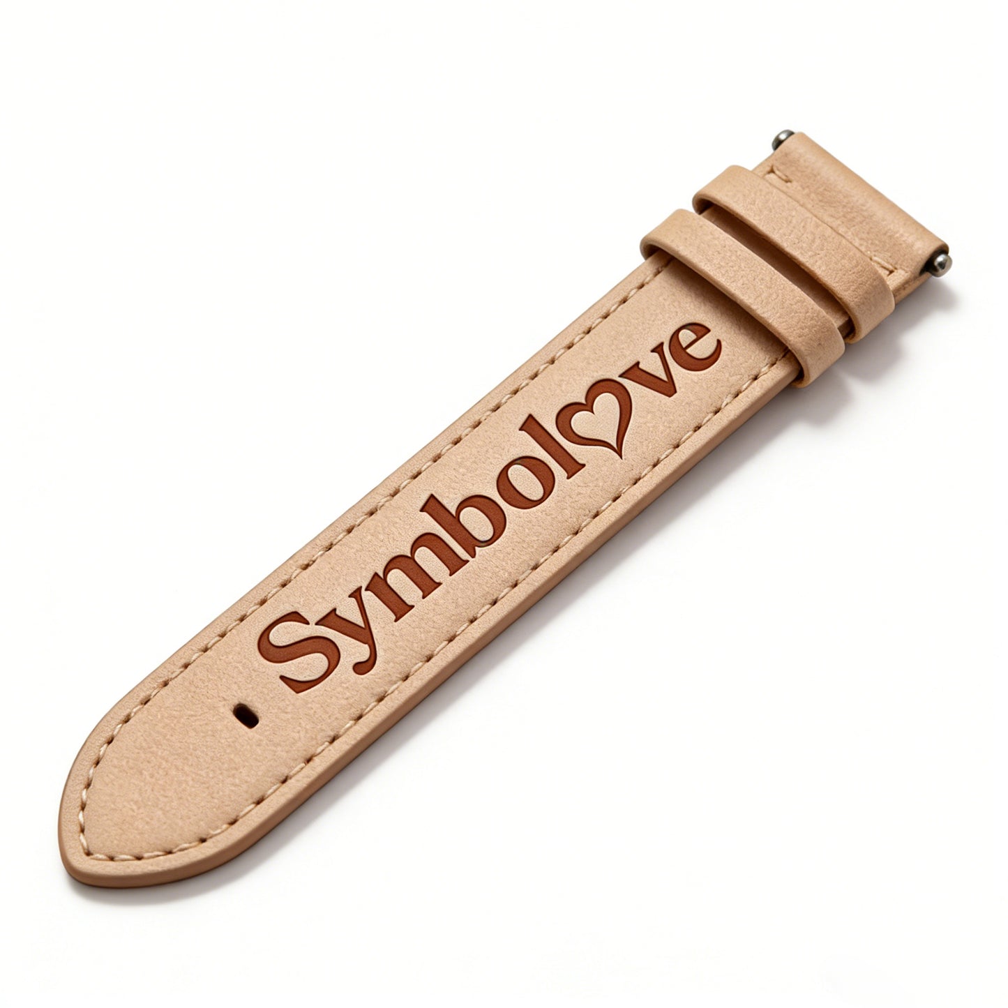 Symbolove Genuine Leather Watch Band, Quick Release, Compatible with Smart Watches and Traditional Wristwatches, Retro Light Brown