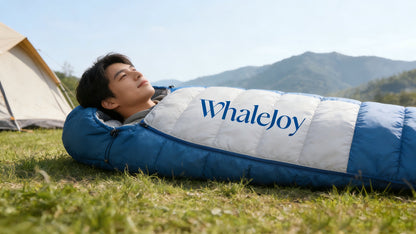 WhaleJoy Outdoor Camping Sleeping Bag, Adult Connectable Warm Sleeping Bag, Portable Waterproof All-Season Use