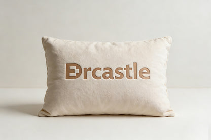 Drcastle Velvet Lumbar Pillow, Luxury Embroidered Rectangular Throw Pillow, Removable Washable Cover Decorative Pillow for Sofa, Bed, Office, Modern Home Decor Accent Pillow