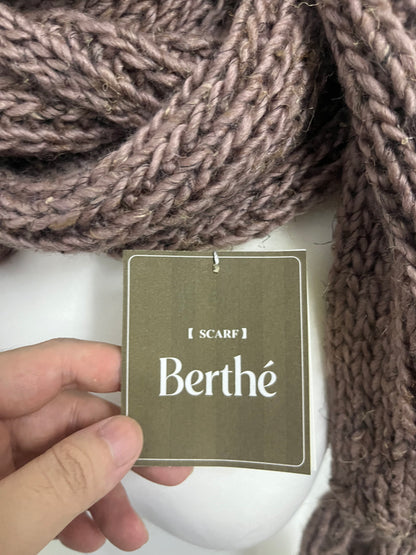 Berthe Deep Brown Knit Scarf - Winter Essential for Layering & Cold-Weather Looks