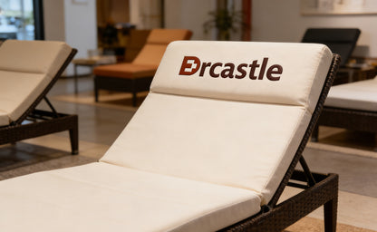 Drcastle Outdoor Wicker Chaise Lounge, Adjustable Backrest Reclining Deck Chair with Thick Cushion, Patio Poolside Lounge Chair for Backyard, Pool, Balcony