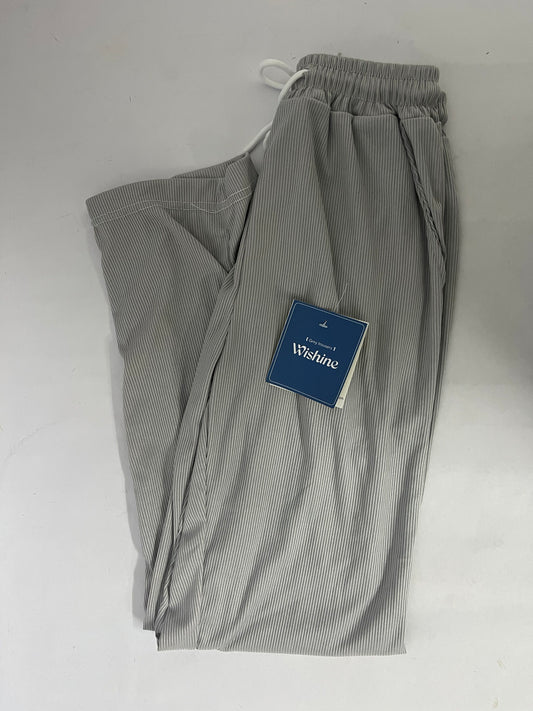 Wishine Pants Light Grey Striped Casual Pants - The Perfect Fusion of Comfort and Fashion
