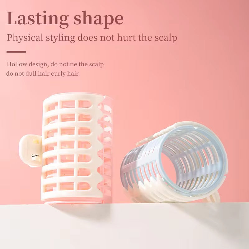 Ninelf Non-electric hair rollers,2pcs Hair Curler Plastic Non-electrical Curling Clip Hair Roller Set for Hair Beauty Tools