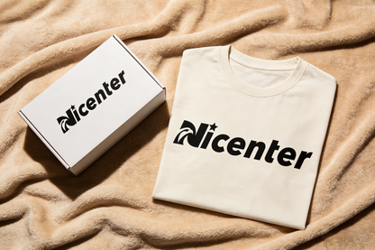 Nicenter Classic Letter Print Cotton T-shirts, Unisex Loose Casual Short Sleeve Tees, Daily Versatile Basics