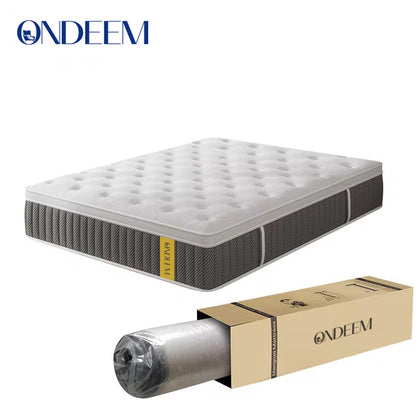 ONDEEM Luxury Double Memory Foam Hybrid Mattress in Box Comfortable King Size with Pocket Spring Mattress