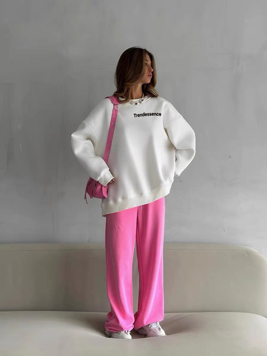 Trendessence Sweatshirts Womens Sweatshirt Crewneck Fleece Pullover Tops Oversized Sweat Shirts with Thumbholes Pockets 2025 Fall Outfits