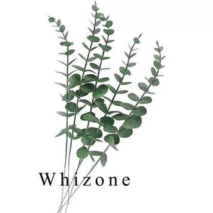 Whizone Artificial plants, other than Christmas trees Artificial Eucalyptus Leaves Stems Bulk, Fake Greenery Plant Floral Stems for Fake Silk Flower Arrangements Centerpieces Bouquet Vase Filler Decoration