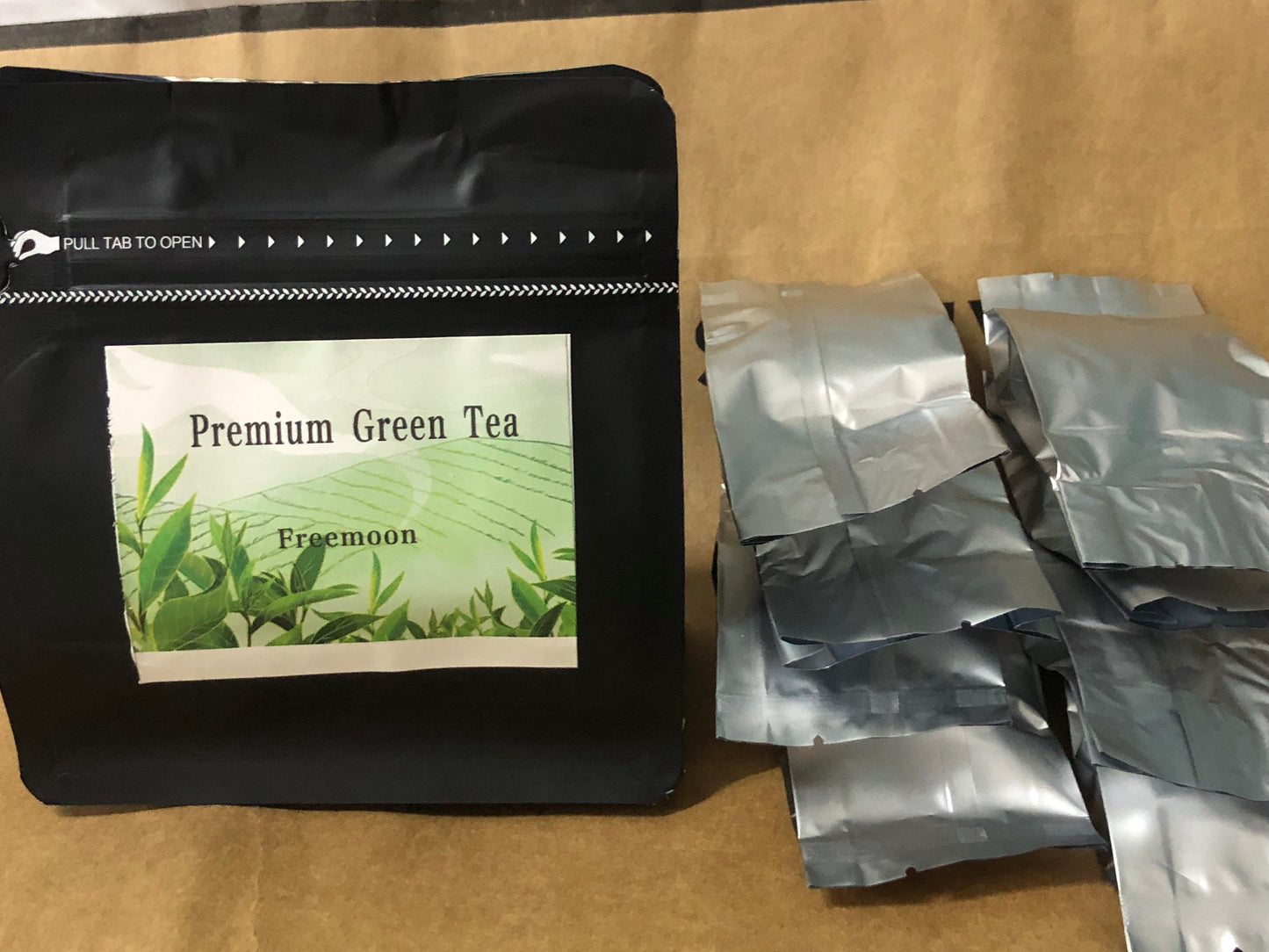 Freemoon Organic Green Tea Bags - 100 Eco-Friendly Tea Bags | Resealable Pack for Freshness | Delicate & Flavory