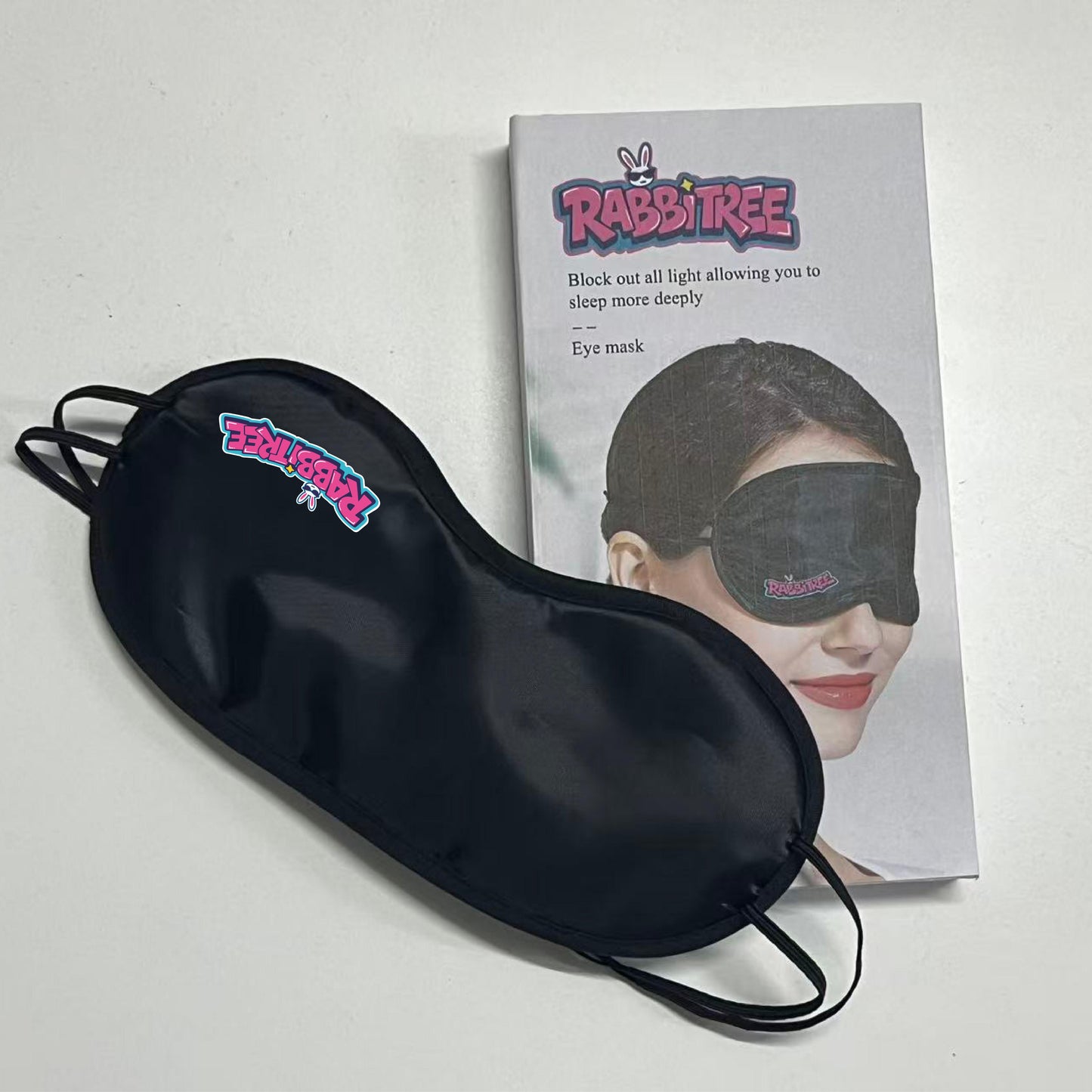 RABBITREE Silk-Like Sleep Eye Mask, 100% Light Blocking, Soft Breathable Fabric, Adjustable Strap, Eye Blindfold for Travel, Nap & Night Sleep