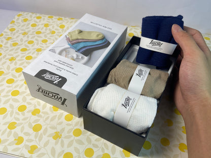 IVOCHIEF  Cotton Short Socks Fashion Breathable Mesh Comfortable Casual Ankle Sock Pack