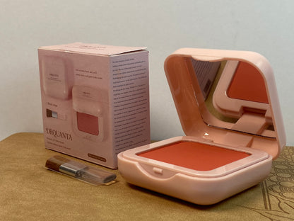 DRQUANTA Blusher Orange-red Matte Finish;Buildable & Blendable Powder Blush for cheeks,Natural Flush for All Skin Tones