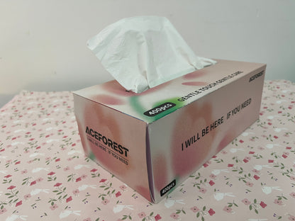 ACEFOREST Paper towels Facial Tissues 130 Per Box Size 7" X 6.9" 2 Ply, Great for Bathroom, Office, Store, School,Home, Kitchen, Or in Your Car & in Every Room