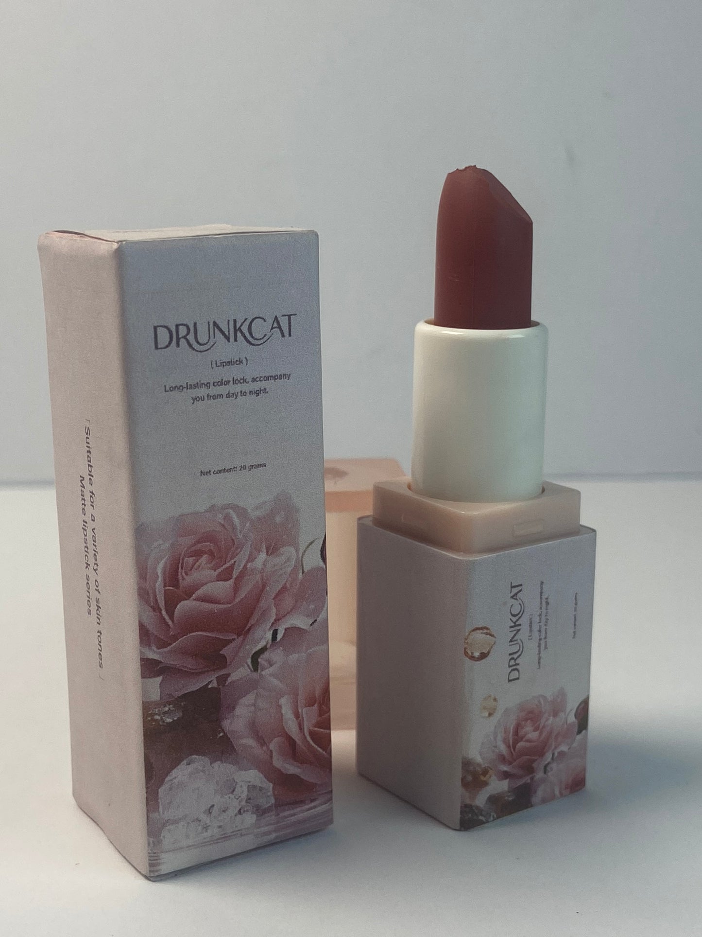 DRUNKCAT Matte Nude Lipstick Silky Velvet  Non-Stick Cup Waterproof Long Lasting Matte Lipstick for Women Daily Professional