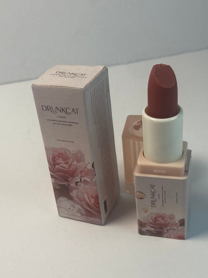 DRUNKCAT Matte Nude Lipstick Silky Velvet  Non-Stick Cup Waterproof Long Lasting Matte Lipstick for Women Daily Professional