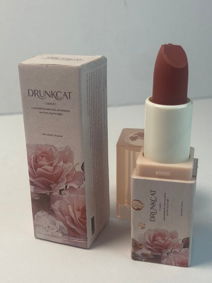 DRUNKCAT Matte Nude Lipstick Silky Velvet  Non-Stick Cup Waterproof Long Lasting Matte Lipstick for Women Daily Professional
