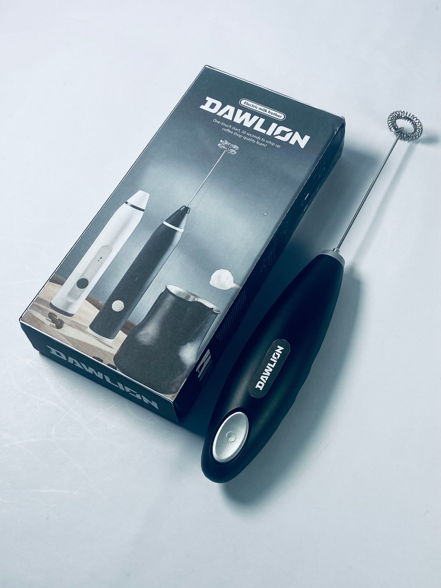 DAWLION Portable Automatic Battery Operated Electric Milk Frother, Egg Beater, Powerful Whisk Handheld Foam Maker Blender, Stainless Steel
