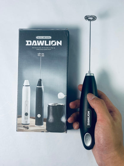 DAWLION Portable Automatic Battery Operated Electric Milk Frother, Egg Beater, Powerful Whisk Handheld Foam Maker Blender, Stainless Steel