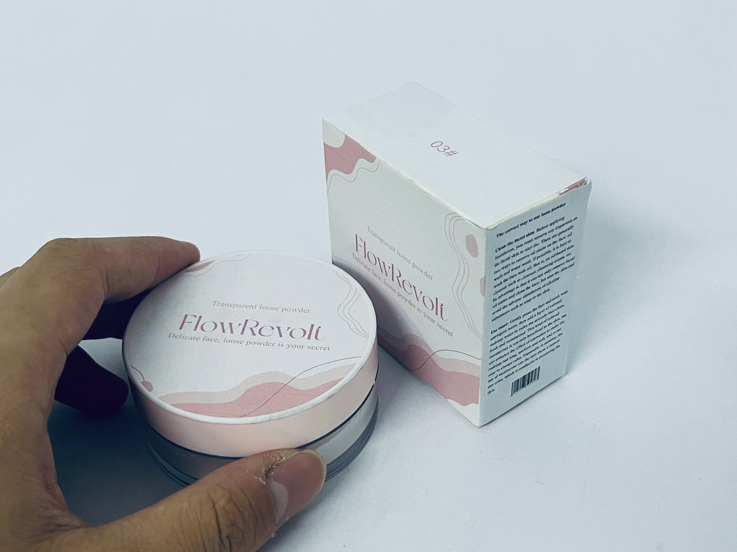  FlowRevolt Loose Setting Powder, Face Powder Makeup & Finishing Powder for Light, Medium & Tan Skin Tones