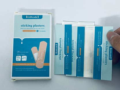 Giftcode sticking plasters Flexible Fabric Adhesive Bandages for Comfortable Flexible Protection & Wound Care of Minor Cuts, Scrapes, Wounds