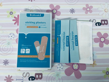 Giftcode sticking plasters Flexible Fabric Adhesive Bandages for Comfortable Flexible Protection & Wound Care of Minor Cuts, Scrapes, Wounds