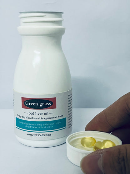Green grass cod liver oil Fermented Cod Liver Oil Blend and Concentrated Butter Oil Blend - 400 Capsules