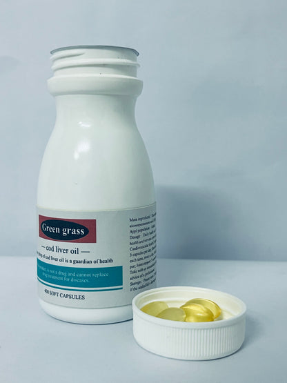 Green grass cod liver oil Fermented Cod Liver Oil Blend and Concentrated Butter Oil Blend - 400 Capsules
