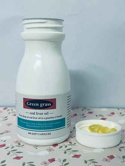 Green grass cod liver oil Fermented Cod Liver Oil Blend and Concentrated Butter Oil Blend - 400 Capsules